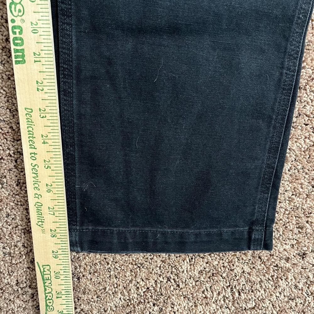 Carhartt Pants Mens 38x30 Black Relaxed Fit Carpenter Work Canvas Dungaree 90s - Picture 6 of 7